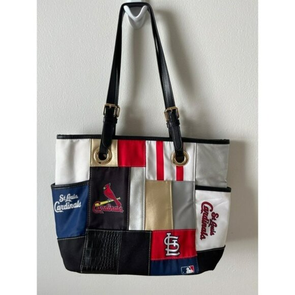 St. Louis Cardinals Patchwork‎ Tote Bag By Bradford Exchange - Picture 2 of 10